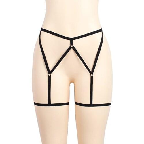 Elastic Cage Body Hollow Leg Garter Belt Women Sexy Leg Garter Belt Suspender Strap Underwear Leg Strap Leg Garter Belt