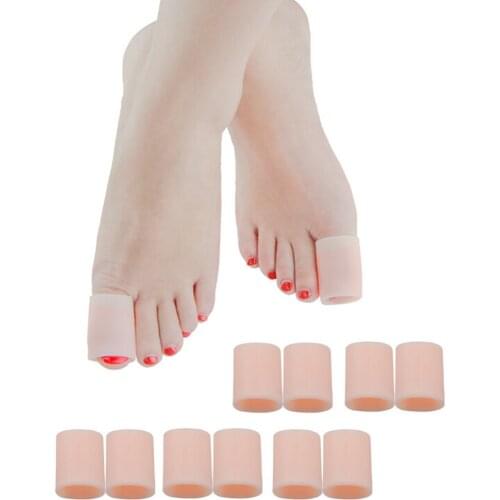 2PCS Silicone Toe Sleeve Gel Toe Cap Cover Protector For Corn Blisters Pain Relief Finger Gel Tube Bunion Massager Insoles