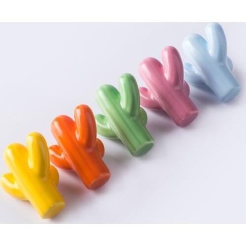 Instagram Style Ceramic Candy Color Starfish Knob Children Room Hardware Museum Cabinet Knobs Drawer Knobs for Kids/Children