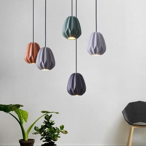 Nordic Resin LED Pendant light Modern Living Room Kitchen Hanging Lamp Bathroom Dining Room Bedroom Bedside Light Decor Fixtures