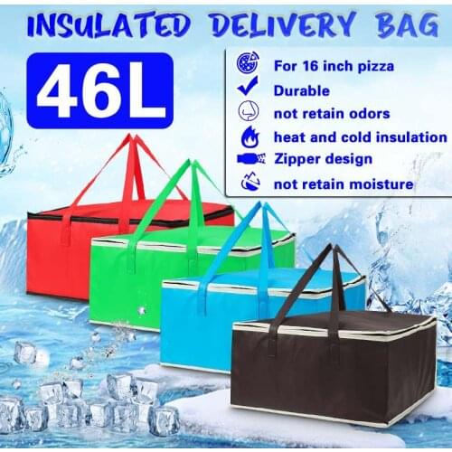 15" 16" Insulated Pizza Delivery Bag Cooler Bag Waterproof Insulation Folding Picnic Portable Ice Pack Food Thermal Bag Food Bag