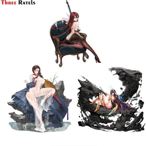 Three Ratels F28 Anime game sex girl last origin car body sticker pvc figure decal