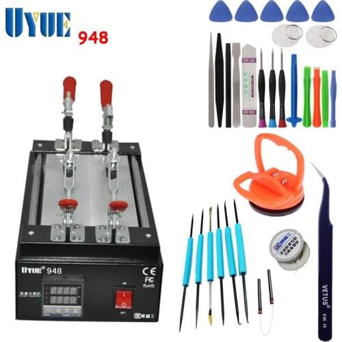 UYUE 7 inch LCD Hand tool Repair Split Machine Black Metal Touch Glass Panel Screen Separator for Mobilephone 948