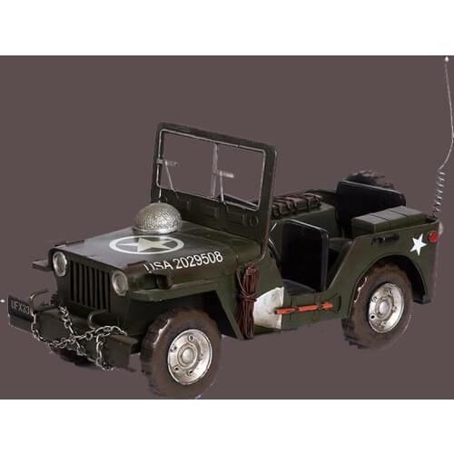 The U.S. military model Willis retro JEEP chariot model office window display props Home Furnishing study