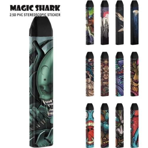Magic Shark 2.5D PVC Alien Chinese Dragon Monster Film Sticker Case Wrap Skin for Uwell Caliburn Kit
