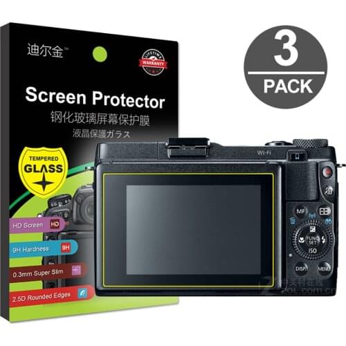 3x Tempered Glass Screen Protector for Canon Powershot G7 X G7X Mark II G5X G9X G9XII G1X G1XII G1XIII EOS RP 250D Rebel SL3