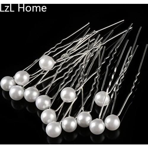 Bridal Headdress U-shaped Pin Pearl Pearl Diamond Womens Hairpin Hair Accessories Hair Buns Wedding Hair Accessories