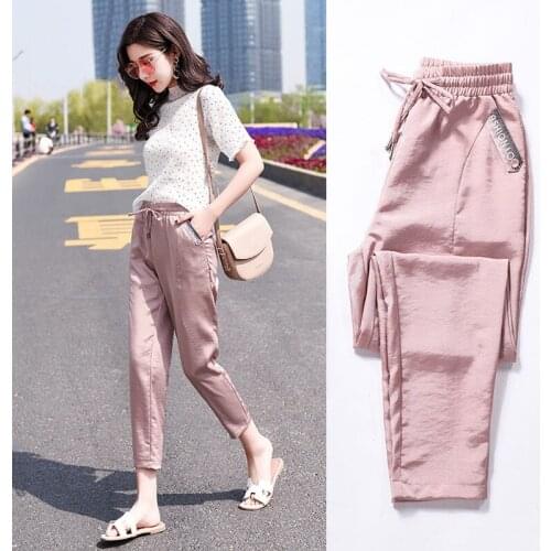 Women Pants Sports Casual Pants Womens Summer 2021 Spring Loose Cropped Womens Pants Pantalones De Mujer