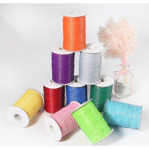 1/1.5/2mm Multicolor Waxed Thread Cord For DIY Handicraft Tool Hand Stitching Thread Flat Waxed Sewing Line