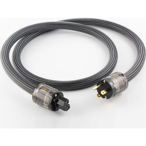 1PCS HI-End US Audio Power Cord Cable OFC Copper Mains AC Extension Power Cable For tube amplifier 10AWG Audiophile power cable