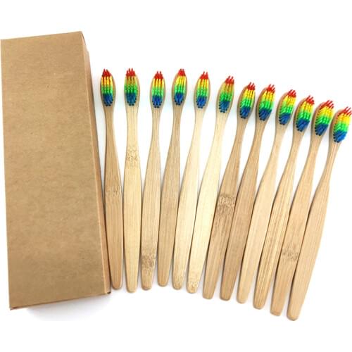 1139 1pc free shipping Eco-Friendly Medium Bristle Bamboo Toothbrush