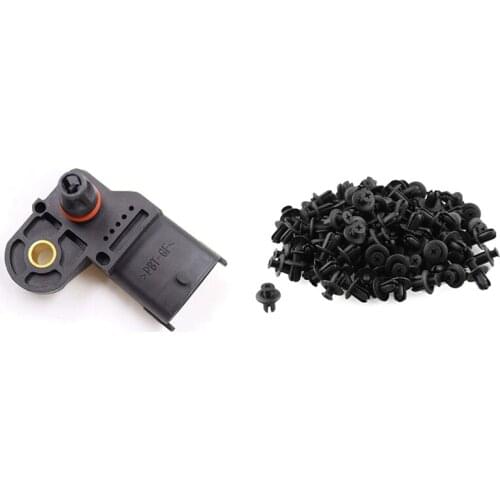 121 Pcs Car Accessories: 1 Pcs MAP Manifold Air Pressure Sensor & 120 Pcs 8mm Car Hole Rivets Bumper Push Pin Clips