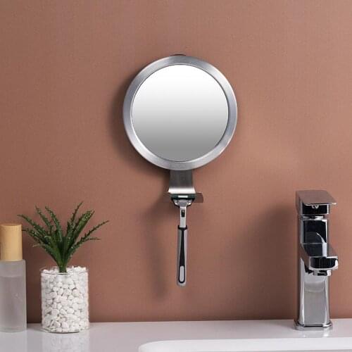 Fog Free Razor Makeup Shower Mirror No Drilling for Bathroom Travel