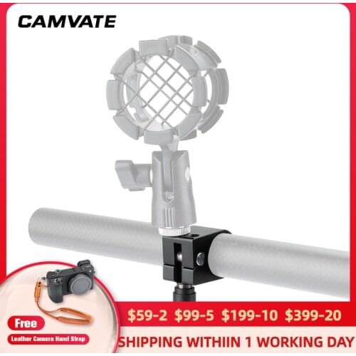 CAMVATE 25mm Rod Clamp & 1/4"-20 Female To 5/8"-27 Male Microphone Screw Adapter For DJI Ronin M,freefly MOVI Gimbal Stabilizer