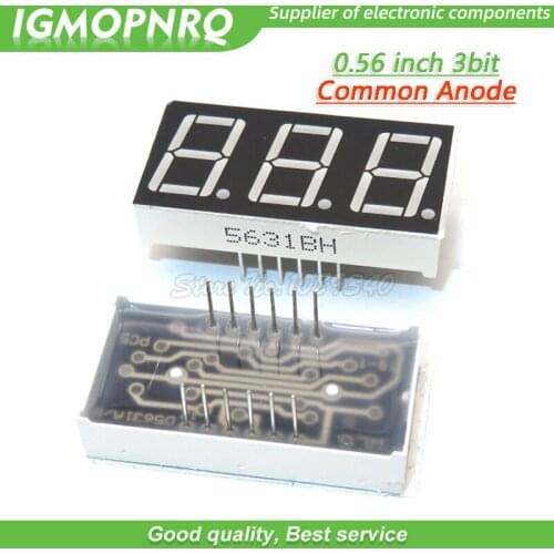 5pcs Digital tube segment common Anode Red 3 Bit digital Tube 0.56 inch Red LED Display 5631BS Digital tube