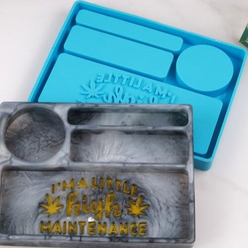 DIY Square Jewelry Holder Silicone Mold for DIY UV expoy Home Decoration Resin Crafts Casting Mold
