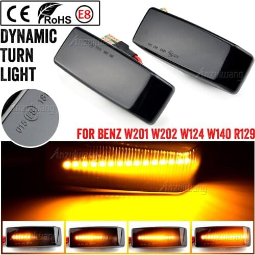 For Mercedes Benz C-Class W201 W202 E-Class W124 S-Class W140 SL-Class R129 LED Car Side Marker Lights Repeater Signal Lights