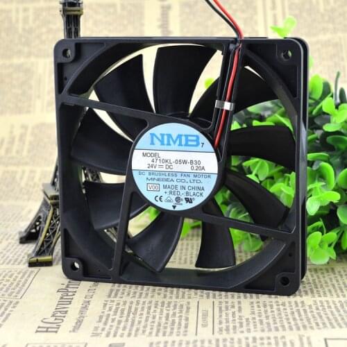 For MeiBeiYa NMB 24V 0.20A 4710KL-05W-B30 12025 double ball silent fan