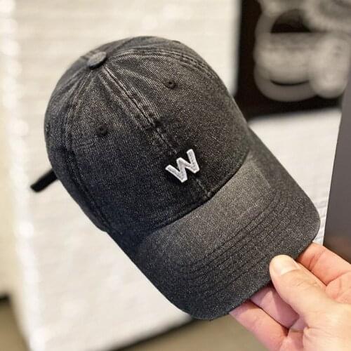 W Letter Denim Baseball Caps for Men Women Unisex Summer Outdoor Sun Hat Male Female Hats Snapback Gorras Dad Hat Hats and Caps