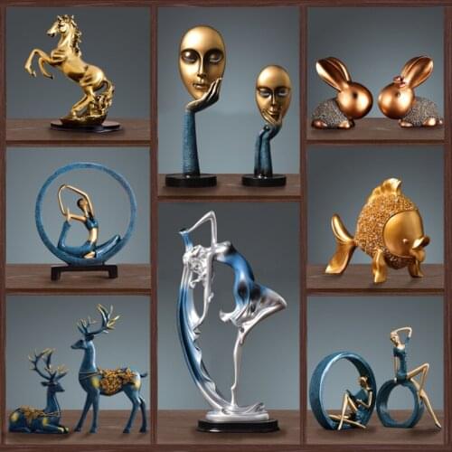 Pretty Dancer Family Figurines Lovely Rabbit Ornament Home Decor Creative Animal Crafts Home Decor Accessories Wedding Gifts