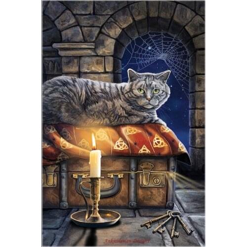 The Keeper of Secrets - Counted Cross Stitch Kits - Handmade Needlework for Embroidery 14 ct Cross Stitch Sets DMC Color