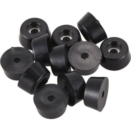 Furniture Non-slip Tapered Rubber Feet Washer 22mm x 10mm 12 Pcs