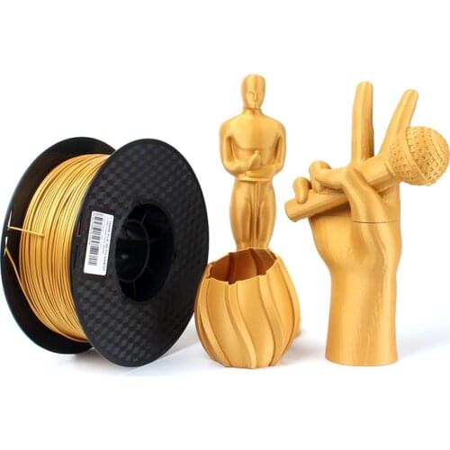 Metal PLA 1.75mm 3D Printer Filament 500g Spool Metal Color Gold Silver Copper Frosted Bronze Metallic PLA Printing Materials