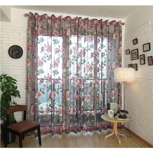 Fashion tulle for windows luxury translucidus sheer curtains for kitchen the bedroom living room design curtain fabric drapes