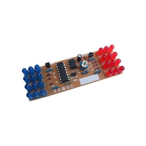 Double color flashing lights kit Electronic production NE555 + CD4017 practice learning diy kits simple to make it