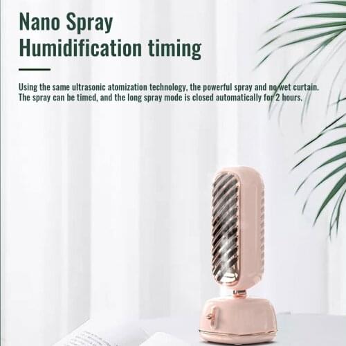 New Water Cooling Fan Mini Air Conditioner Fan Cooling Spray Humidification Can Air Cooler Retro Vertical Desktop Spray Fan#db4