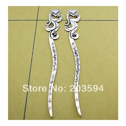 Wholesale 10Pcs /Lots Antique Silver Fox Bookmark Metal Bookmark with loop 160mm
