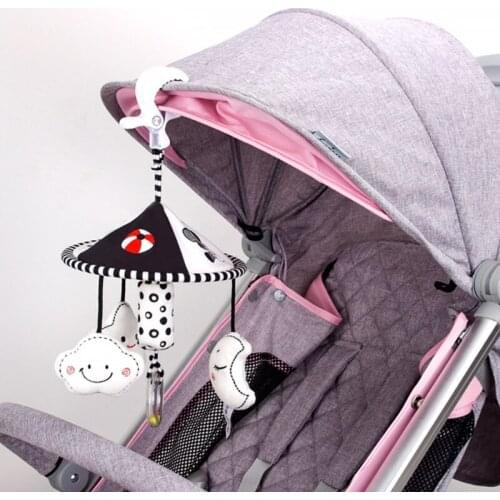 Baby Stroller Rattle Toy Crib Cot Pram Hanging Pendant Plush Hand Bell Infants Sensory Toys Shower Gifts