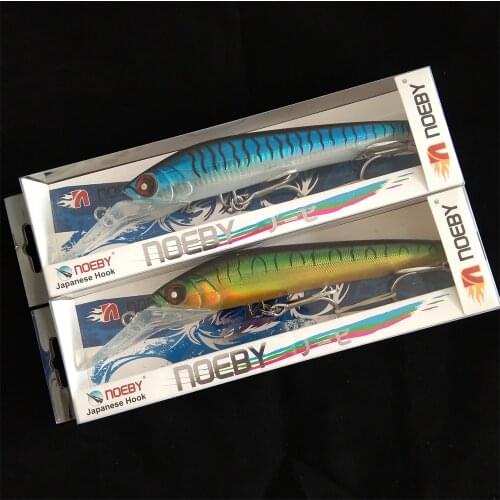 NOEBY 2pcs 180mm/98g Fishing Lures Minnow Lure Hard Bait Sinking 7-9m Sea Fishing Wobblers Tackle Carp Pesca