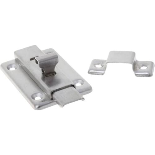 Stainless Steel Spring Latch Slide Door Lock Security Gate Barrel Bolt Padlock