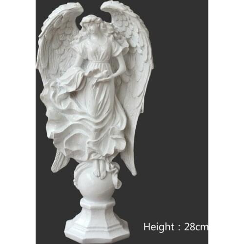 GREEK GODDESS PLASTER STATUE DECORATION ANGEL MINI TRUMPET CHARACTER STATUE NORDIC TABLETOP DECORATION RESIN SCULPTURE