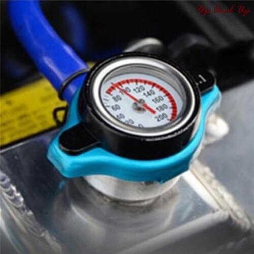 1PCS Universal Car Thermost Radiator Cap Cover & Water Temp Gauge Meter 1.1Bar