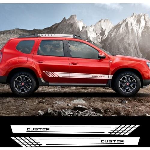 2pcs Car Stickers Auto Long Side Stylish Decals Vinyl Film For Renault Dacia Duster Automobiles Tuning Styling Car Accessories