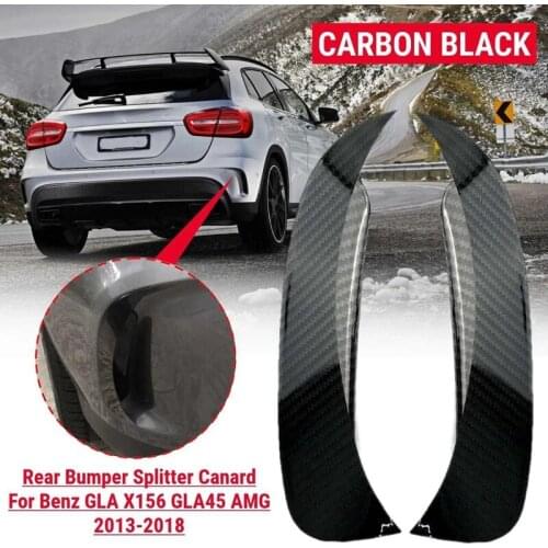 2X Rear Bumper Vent Cover Flaps Splitter Trim Carbon Fiber Style for Mercedes-Benz GLA 200 250 X156 GLA45 AMG 2013-2018