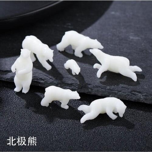 3 pcs/lot Different style Resin mini Glacier animal 3D Polar bear material epoxy mold makeing jewelry filling for DIY jewelry