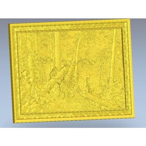 3d model relief for cnc in STL file format panno Panno_Three_Bears