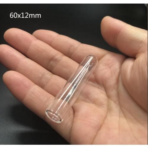 60x12mm craft empty glass globe bubble dome tube bell jars glass bottle vial pendant necklace diy necklace findings decor 200pcs