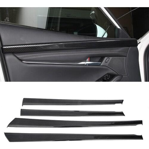 ABS Car-Styling Accessories Interior Car Door Armrest Stripe Cover Trim 4PCS for Mazda 3 M3 Axela 2019 2020