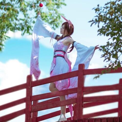 Anime! Youtuber Kizuna AI Cherry Blossoms In Spring Lovely Kimono Gorgeous Uniform Cosplay Costume for Women NEW Fancy Dress