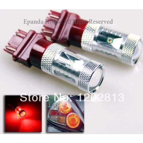 Free Shipping 2pcs USA RED 6-SMD 30W XBD CHIP 3157 DUAL FILAMENTS LED LIGHT BULBS TAIL/SIGNAL Car Lighting