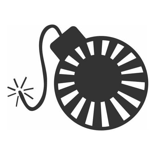 Blazing Explosion Bomb Car Stickers For Car Rear view Mirror Design Waterproof FA617