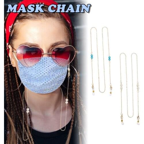 Fashion Glasses Chain Mask Chain Hanging Neck Anti-drop Eyewear Rope Glasses Wearing Holding Wire Halter glasses chain for women