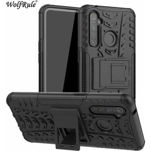 Wolfrule Case For Oppo Realme Q Case Dual Layer Armor TPU+PC Shockproof Cover For Oppo Realme Q Phone Case Realme Q Coque 6.3"