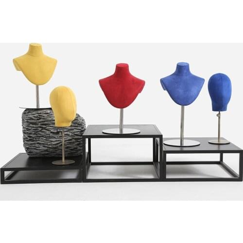 Coloured flannelette model Mannequin Head Mannequin Torso Customized