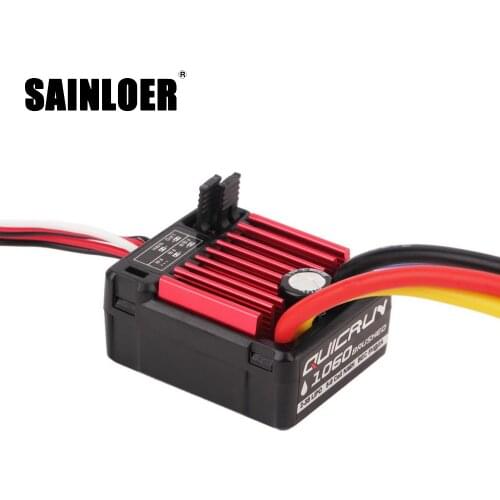 1pcs Original HobbyWing QuicRun 1060 60A Brushed Electronic Speed Controller ESC For 1:10 RC Car Waterproof Speedboat