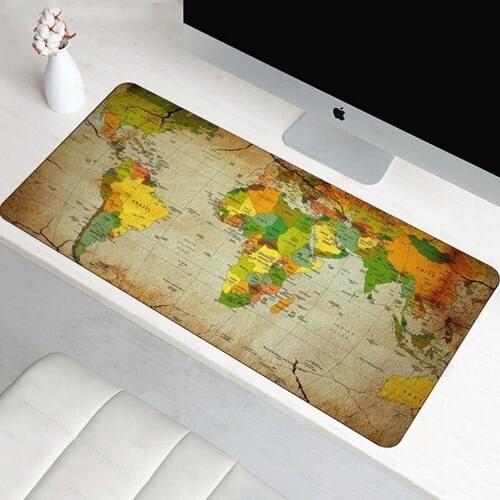 Gamingpadci 70x30 cm World Patterned Seamy Nonskid Base Speed Mouse Pad Player Gaming